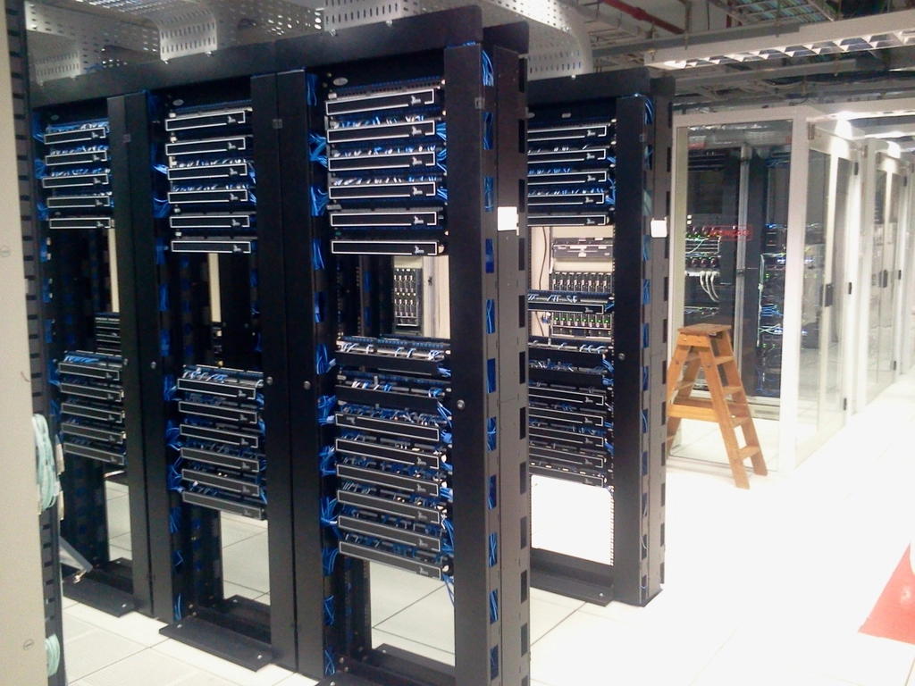 Illustrative image, server racks in a data centre.